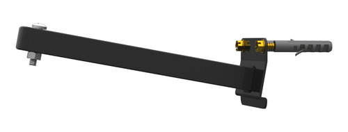 Suporte Refletor Led Braço Haste 20cm Inclinado Parede Preto