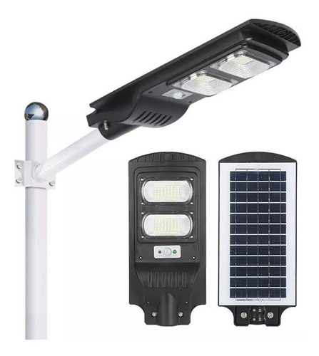 Lámpara Led Solar 60w Luminaria Suburbana Alumbrado Publico