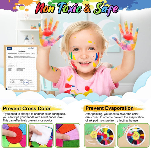 Juguete De Pintura De Dedos For Niños Pequeños + 12 Sellos