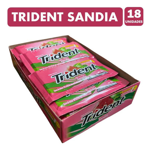 Caja Trident Fresa - Menta - Yerba Buena 18 Uni