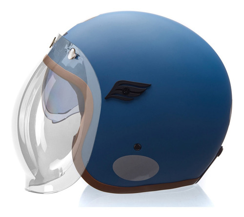 Imagem 2 de 10 de Capacete Lucca Galaxy 3 Em 1 Matt Blue Com 3 Viseiras + Nfe