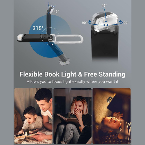 Luz Usb Recargable Con Clip Para Libros, Lectura Que Cuida L