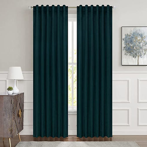 West Lake Cortinas De Terciopelo De Lujo Dark Teal De 84 Pu