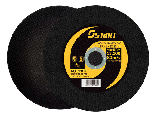 Disco De Corte Fino Inox 4.1/2 X 1,0 Esmerilhadeira 50 Pçs