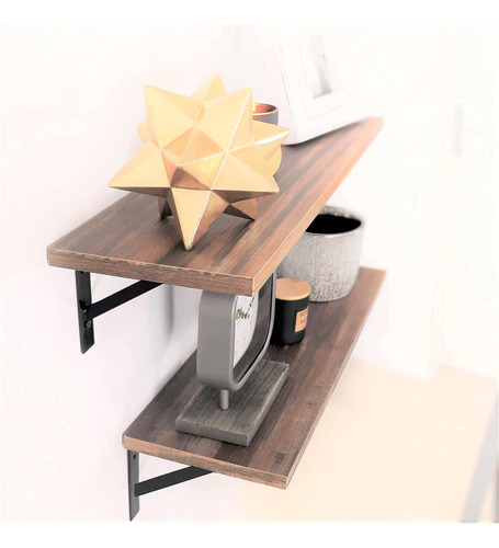 Estantería De Pared Understated Rustic Brown, 60 X 20 X 20 C