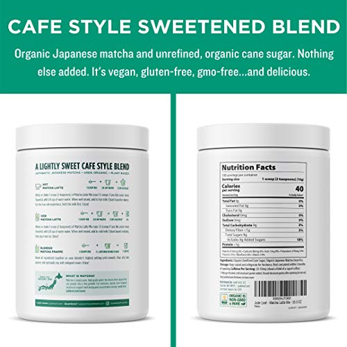 Te Matcha En Polvo Estilo Cafe Endulzado Organico Premium 1k