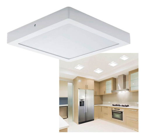 Plafon Foco Led 18 W Panel Spot Luz Led  Luz Calida