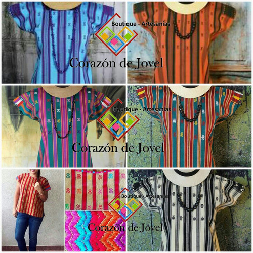 6 Hermosa Blusas Huipil Hecho En Telar/ Artesanal De Chiapas