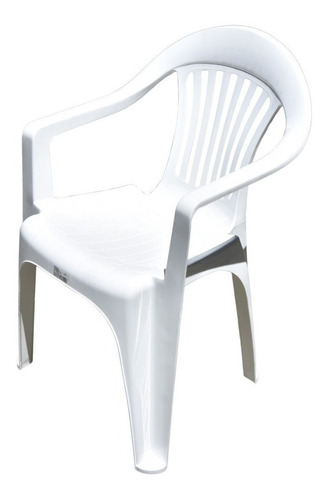 Silla Pvc Reforzada Con Apoya Brazos Hasta 120kgs K37