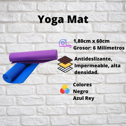 Esterilla Mat Yoga Alfombra De Ejercicios 6mm