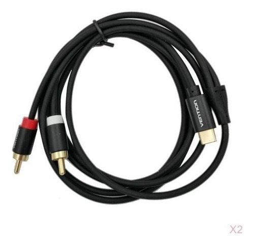 2x A Cable De Sonido Rca Dual A Adaptador Estéreo Auxiliar