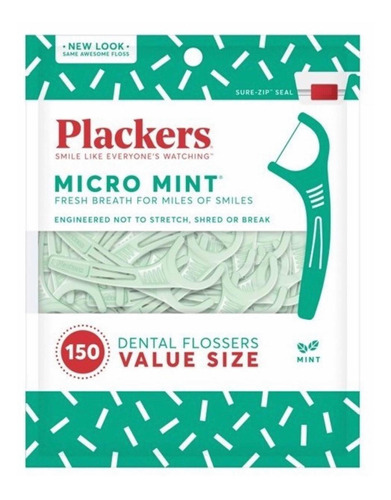 Flosser dental Plackers hilo dental con aplicador Micro Mint 150 u