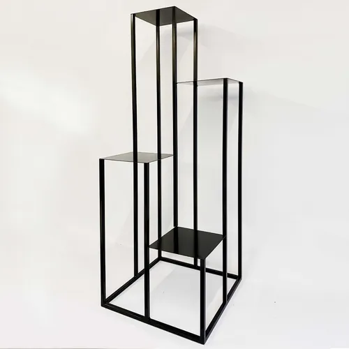 Soporte Para 4 Macetas Hierro Esmalte Al Horno Punto Arte