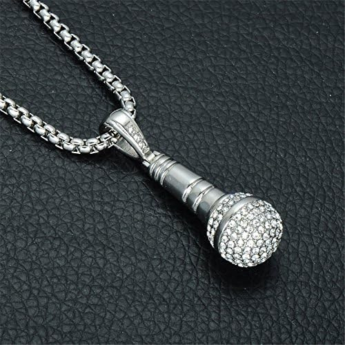 Collar Sinleo Estilo Hip Hop C/dije De Micrófono D/circonita