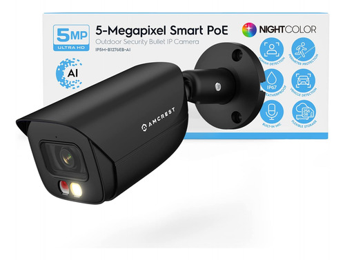 Cámara De Seguridad Ip Poe Amcrest Ip 5 Mp Wi-fi Luz Noctu..