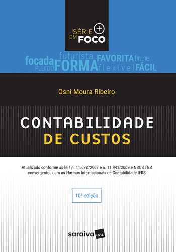 Contabilidade de custos, de Ribeiro, Osni Moura. Editora Saraiva Educação S. A., capa mole em português, 2017
