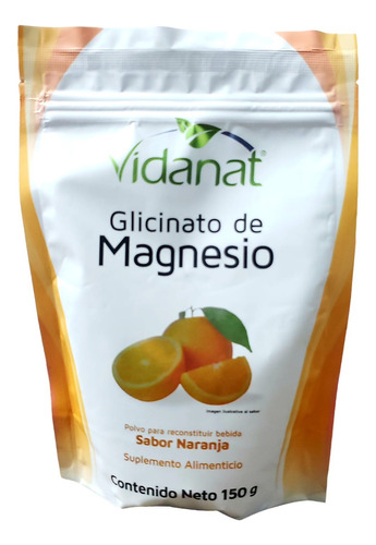 Vidanat Glicinato De Magnesio 150g Naranja Suplemento