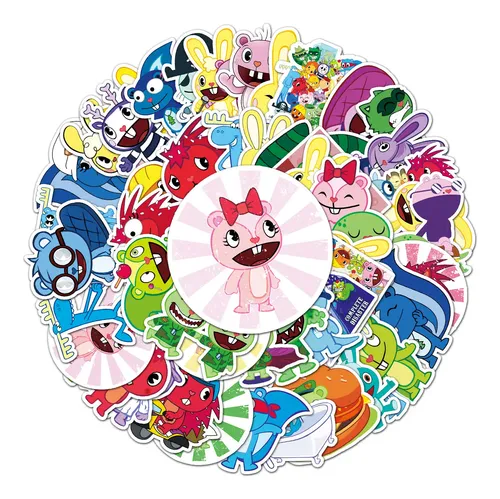 50 Adesivos De Bagagem À Prova D'água Happy Tree Friends Xy