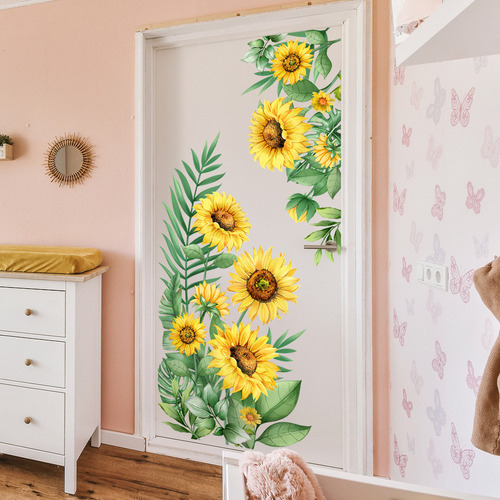 Tee Pegatinas De Pared Con Diseño De Plantas, Flores Y