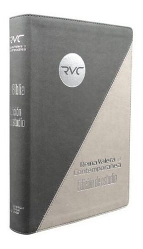 Biblia De Estudio Reina Valera Contemporánea Rvc Piel Gris 