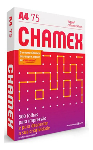 Papel Chamex A4 Multifuncao 500 Folhas 75g Sulfite Branco