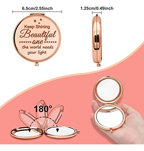 Espejo De Maquillaje Compacto Para Regalar A Niñas