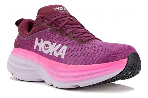 Zapatilla Hoka Bondi 8 Running Mujer Rosa