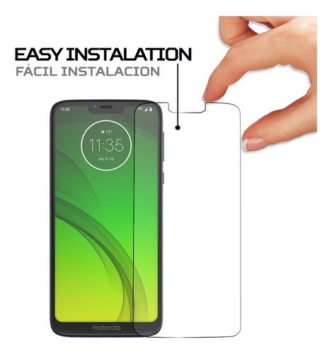 Imagen 3 de 6 de Protector De Pantalla Anti-shock Motorola Moto G7 Power