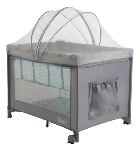 Burigotto Berço Desmontável Portátil Serenata Gray Cor Cinza