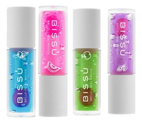 Brillo Labial Mágico Bissú Línea Labios - Set 4 Tonos