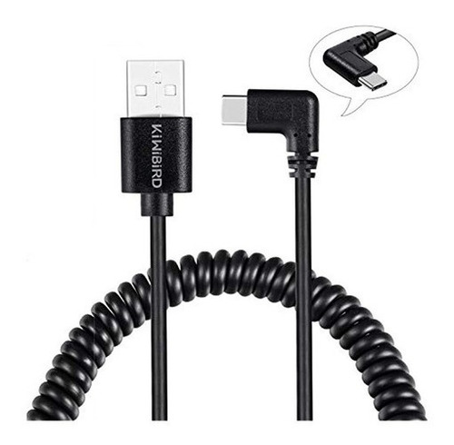 Kiwibird Usb Tipo C Cable Angulado Usb C A Usb A 20 En Espir