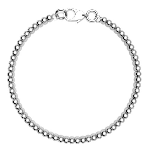 Pulsera Bolitas 3mm De Plata .925 Agálea Joyería