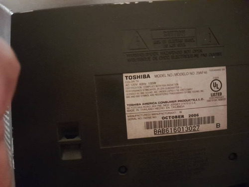 Imagen 2 de 2 de Tv Toshiba Pantalla Plana Antiguo