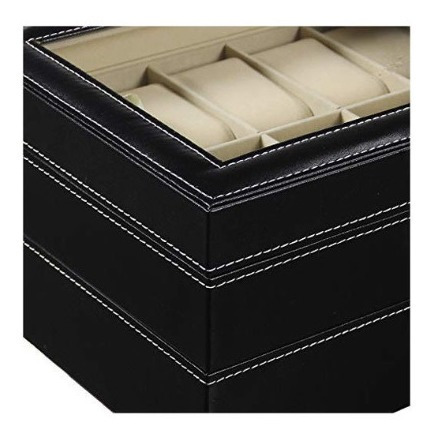 Imagen 2 de 2 de Caja Porta Reloj Joyas De 20 Organizador Relojes Estuche