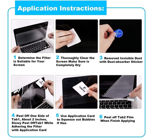 Imagen 3 de 6 de Protectores De Pantalla X2 Unidades Para Portatil Hp Dell