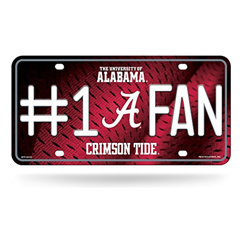 Placa Metálica Ncaa Alabama Crimson Tide #1 Fan