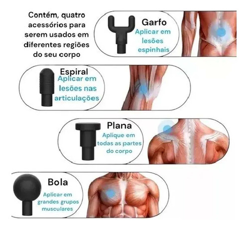 Massageador Muscular Com 3 Níveis 4200rpm Tomate
