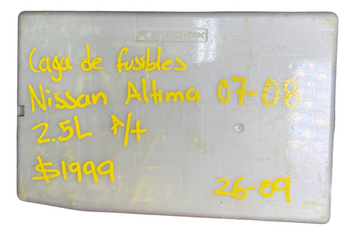 Caja De Fusibles Nissan Altima 2.5l A/t 07-10 284b71aa0a (m)