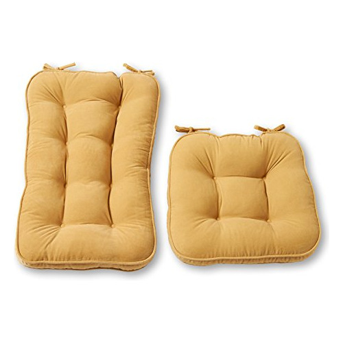 Hyatt Jumbo Rocking Chair Cushion, 2 Piece Set, Beige