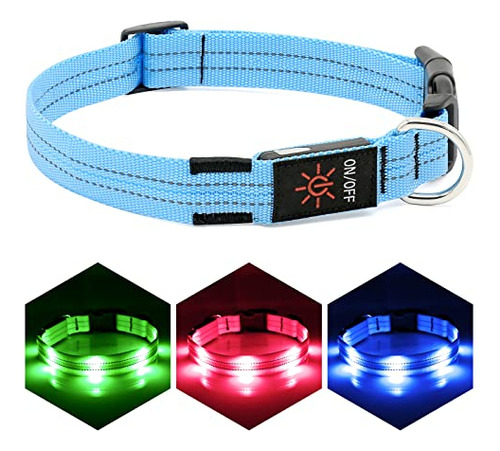 Collar De Perros Vizpet Led, Recargable De Luz De 2hd1y