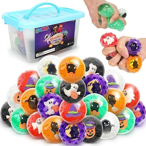 Pack De 24 Pelotas Anti-estrés De Halloween - Juguetes...