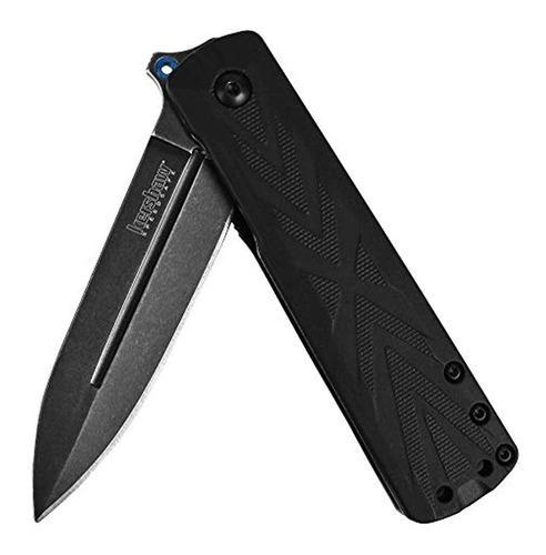 Kershaw Barstow (3960); Cuchillo De Bolsillo Negro Con Hoja