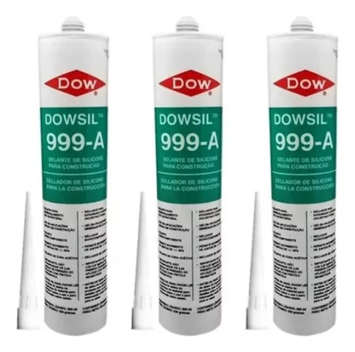 3x Tubos De Silicone Dow Sil 999a Para Aquarios (preto)