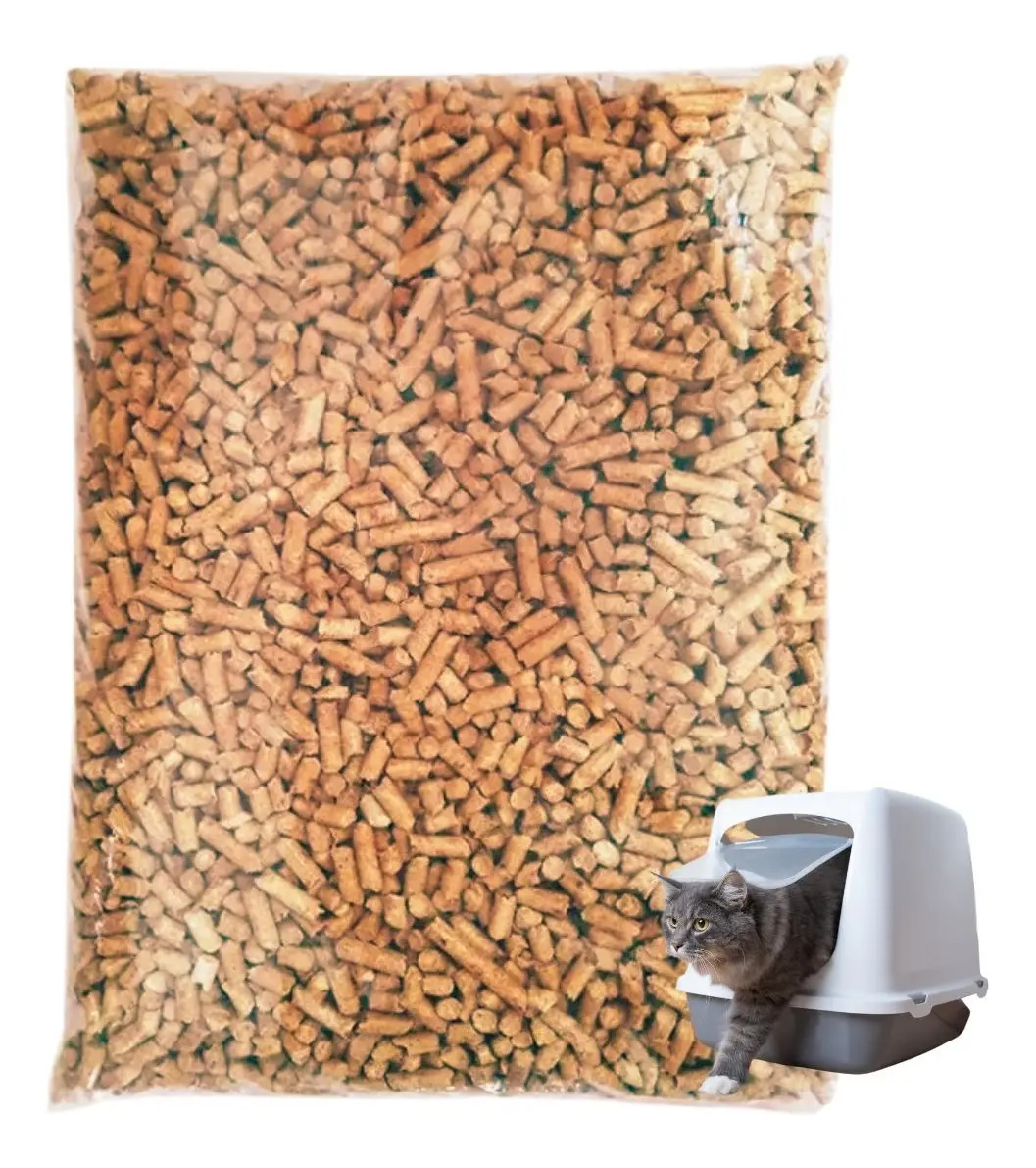 Areia Gato Granulado De Madeira Higienico Pinus Natural 10kg