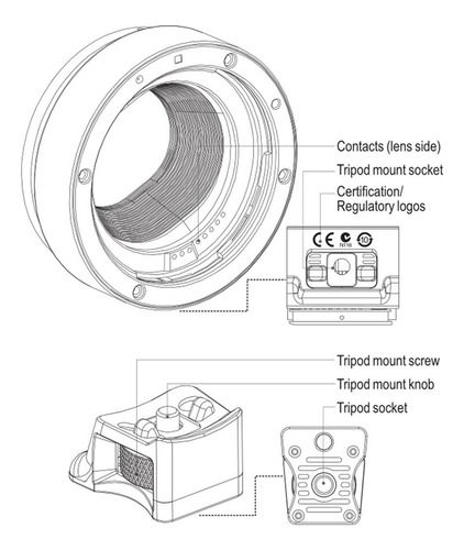 Viltrox Auto Focus Ef-eos M Mount Lente Mount Adaptador De M