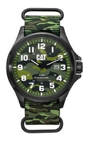 Reloj Hombre Cat Operator Camo Malla Cordura Agente Oficial