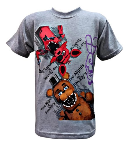 Remera Camiseta Five Night At Freddy's Doble Estampa Premium