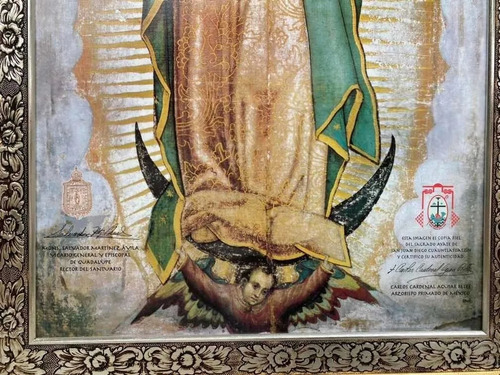 Imagen 2 de 10 de Cuadro De La Virgen De Guadalupe Replica Marco De Rosas