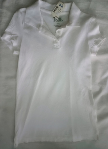 Playera Tipo Polo Aero Blanco Talla 8