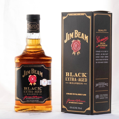 Whiskey Jim Beam Black 750 Ml En Estuche